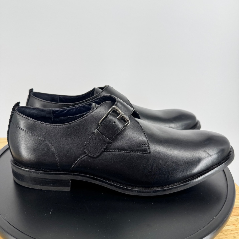 NEW Cole Haan Mens Grand.OS Black Leather Single Monk Strap Dress Shoes Size 12 - Picture 3 of 8